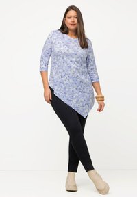 Ulla Popken Langærmet T-shirt - light blue