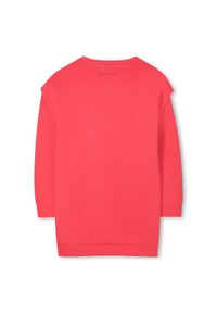 Korallfarget sweatshirt med løs passform, lange ermer og rund hals. Myk bomullsstruktur med ensfarget design uten synlige mønstre eller logoer.