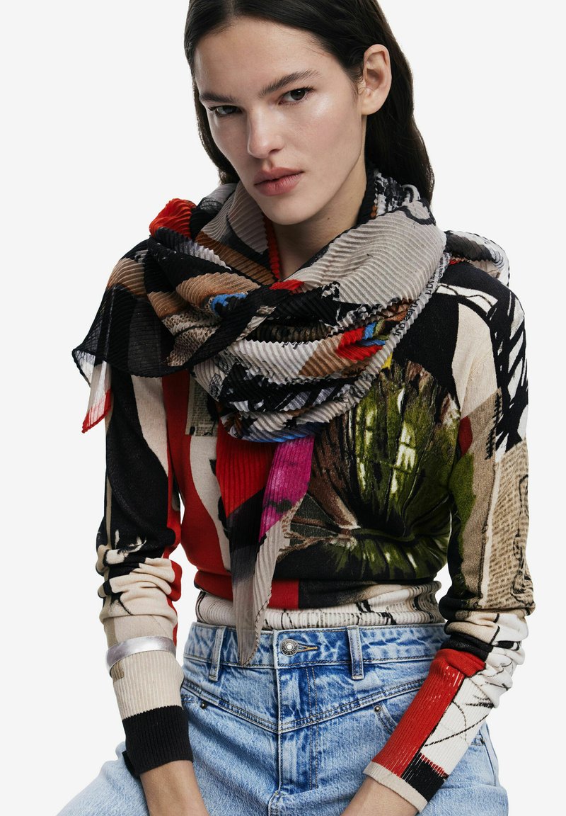 Foulard à fleurs arty multicolore Desigual | La Redoute