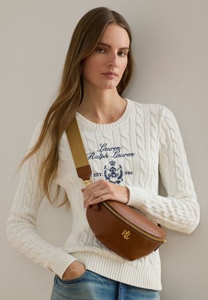Lauren Ralph Lauren LEATHER MARCY BELT BAG - Marsupio - tan