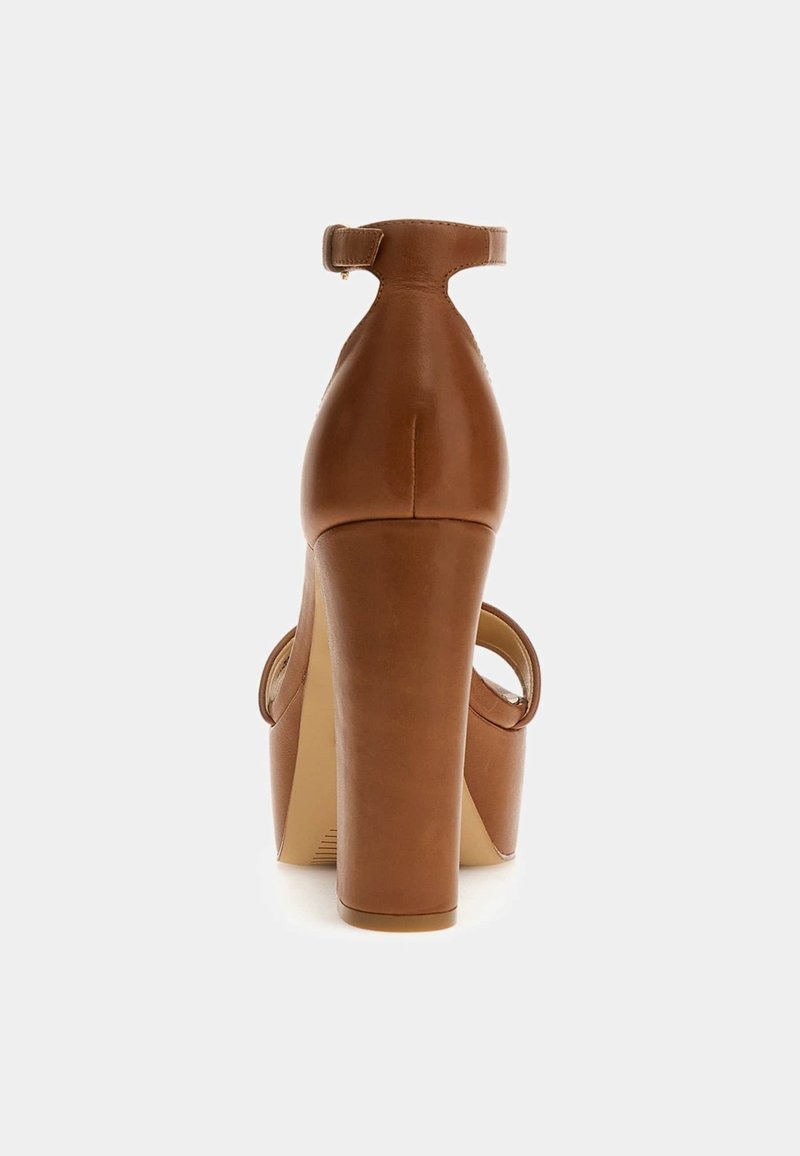 Sandales Guess Hauts Talons Cuir Marron - Taille 40, Occasion Très Très Bon état, Scratch