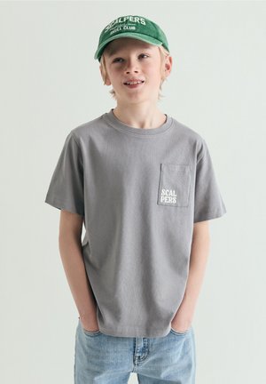 Scalpers SUNRISE POCKET TEE  - T-shirt imprimé - anthracite