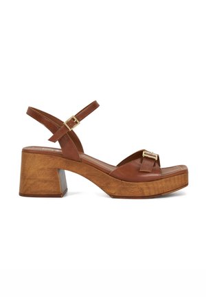 Dune London JEANE - Sandales à plateforme - dark tan