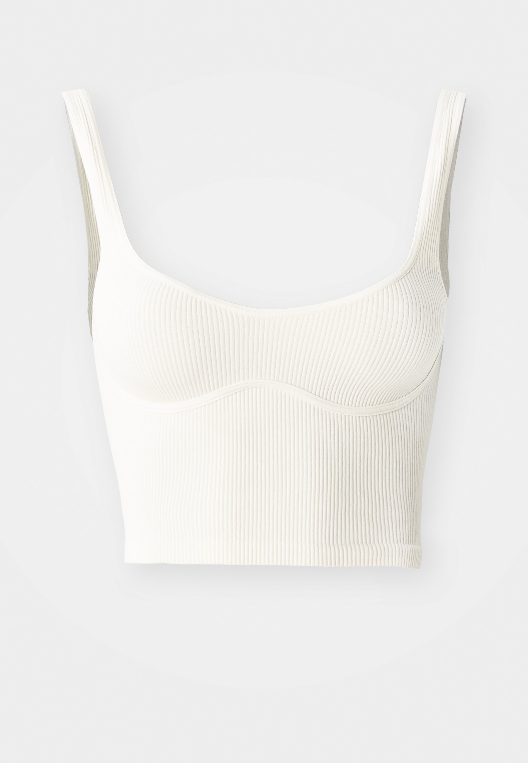 Free People MEG SEAMLESS CROP - Top - ivory/off-white - Zalando
