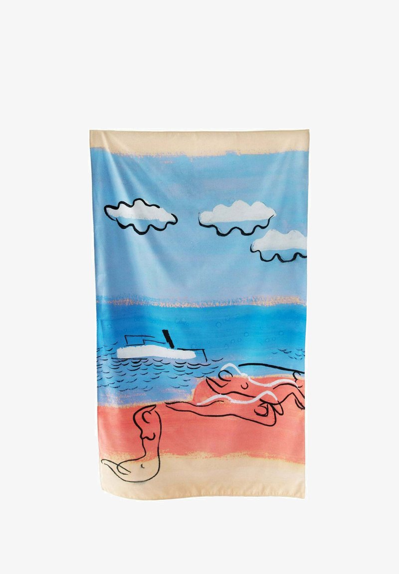 DUE. Strandhandduk - blue