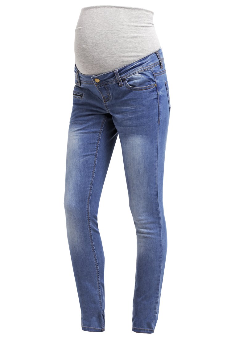 Mamalicious Slim fit jeans blauw denim/bluedenim