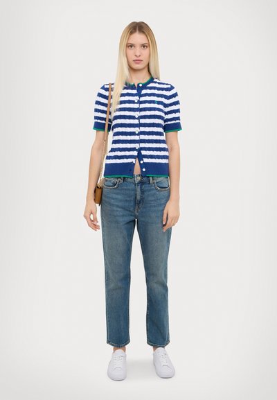 Polo Ralph Lauren SHORT SLEEVED CARDIGAN - Vesta na kopčanje - blue yacht/white