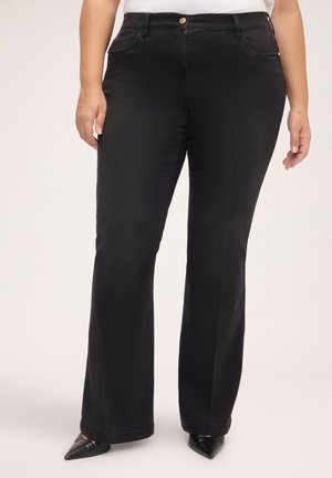 Fiorella Rubino, JEANS FLARE LAVAGGIO DARK - Flared-farkut - nero