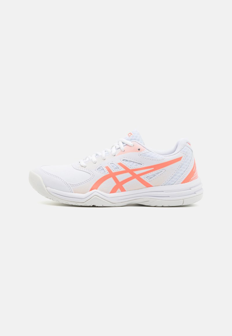 ASICS - COURT SLIDE - Teniški copati za različne podlage - white/sun coral, Povečajte