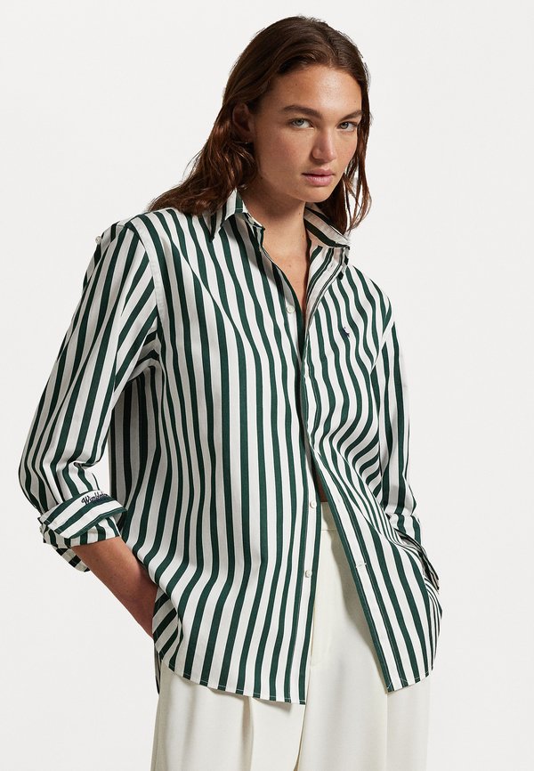 WIMBLEDON OVERSIZE FIT STRIPED COTTON SHIRT - Button-down blouse