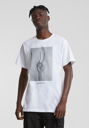 Mister Tee PEACE SIGN - T-Shirt print - white