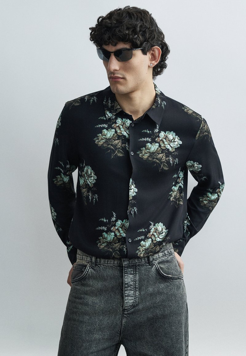 The Kooples CHEMISE - Ing - black/green/white