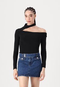 Gina Tricot CUT OUT - Hosszú ujjú felső - black