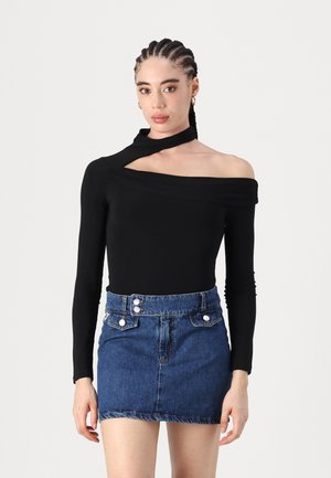 Gina Tricot CUT OUT - Long sleeved top - black