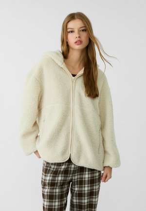 Stradivarius HOODED - Veste polaire - beige