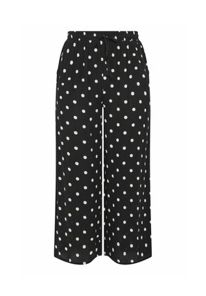 Yours Clothing, PLUS SIZE WIDE LEG TROUSERS - Nattøj bukser - ink black