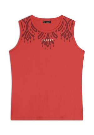 Top - poppy red
