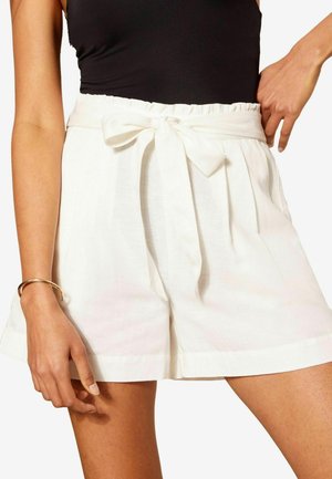 TIE WAIST REGULAR FIT - Šorti - white