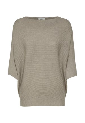 JDY JDYNEW BEHAVE BATSLEEVE NOOS - Strikkegenser - simply taupe melange