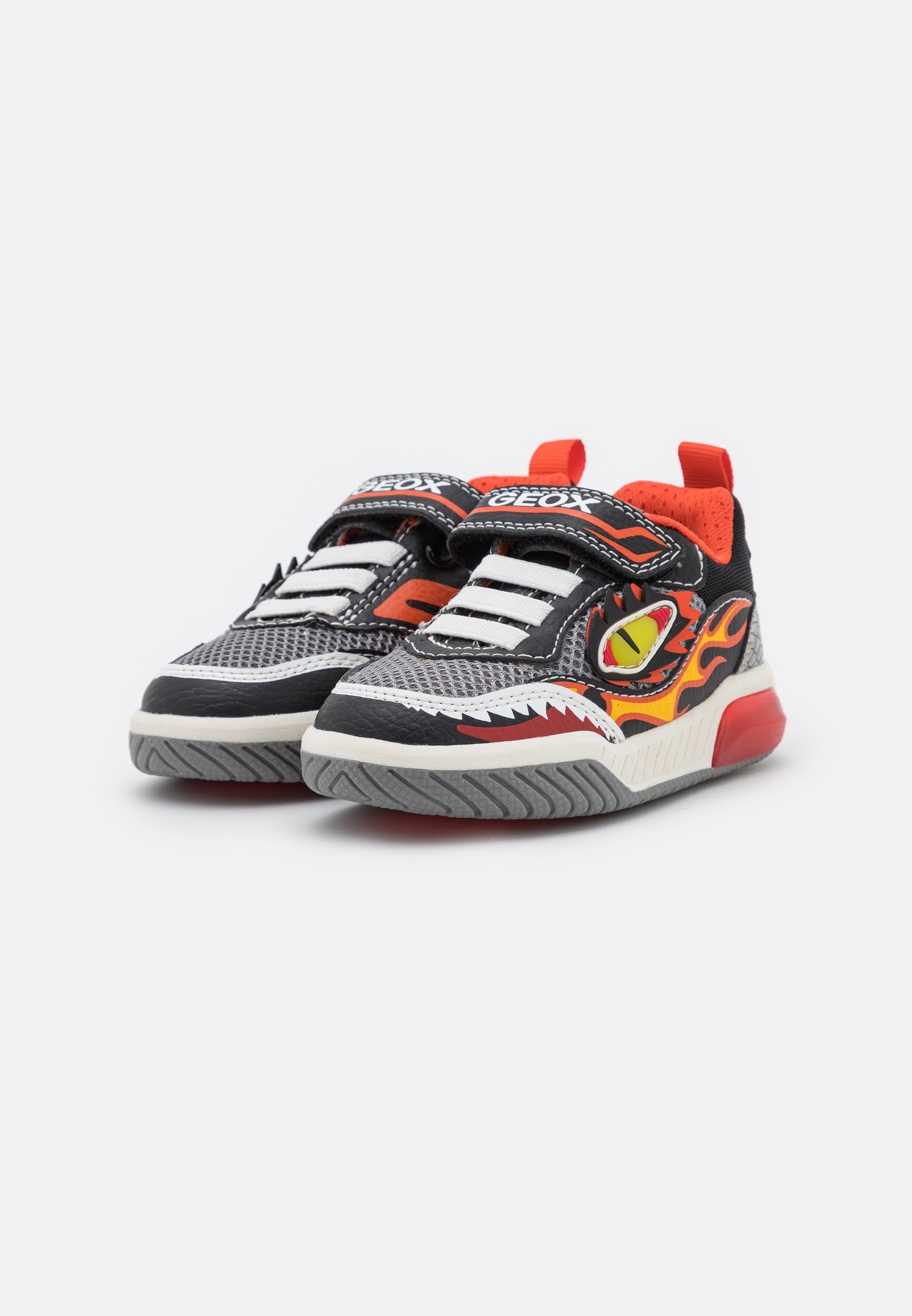 Geox INEK BOY - Sneakers basse - black/orange/nero - Zalando.it