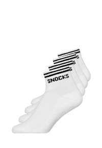 SNOCKS RETRO 4 PACK - Socken - weiß streifen