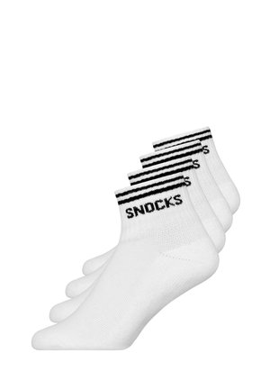RETRO 4 PACK - Socken - weiß streifen