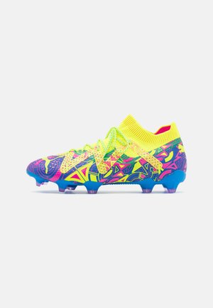FUTURE ULTIMATE ENERGY FG/AG - Moulded stud football boots - ultra blue/yellow alert/luminous pink