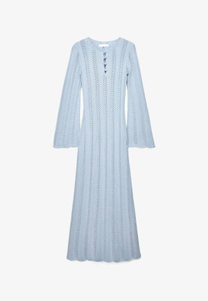 NA-KD, KNITTED CROCHET MAXI DRESS - Maksikleit - light blue