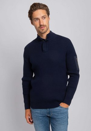 Suitable, MOU HALF ZIP - Strickpullover - navy