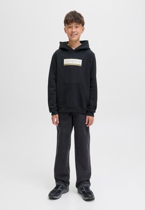 Jack & Jones Junior JORINWOOD BLOCK BRANDING - Sweat à capuche - black