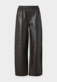 JIMMY - Pantalon en cuir - black