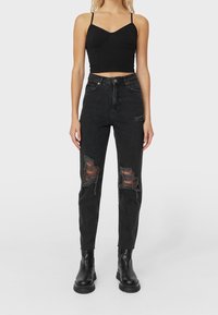 Stradivarius Vaqueros slim fit - black