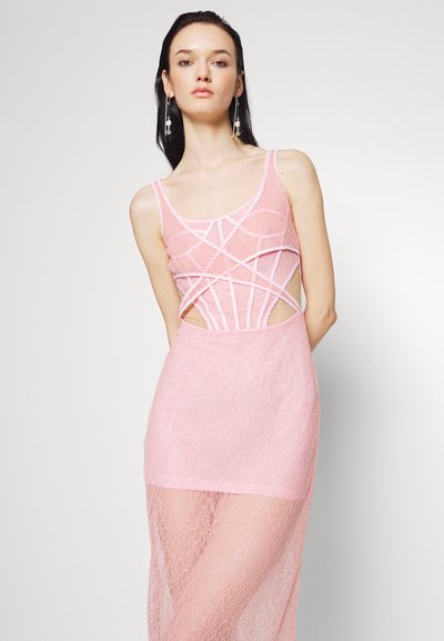 David Koma BONING OVERLAYER MIDI DRESS - Koktel haljina / svečana haljina - baby pink
