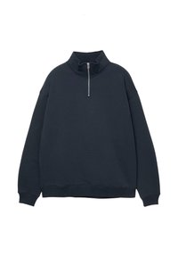 BASIC QUARTER-ZIP - Melegítőfelső - dark-blue denim