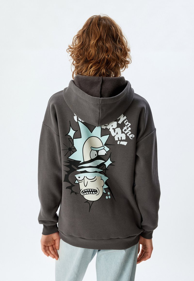 Koton RICK AND MORTY Sweat à capuche anthracite