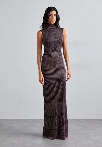 Missoni SLEEVELESS LONG DRESS - Strikkjoler - black/pink base