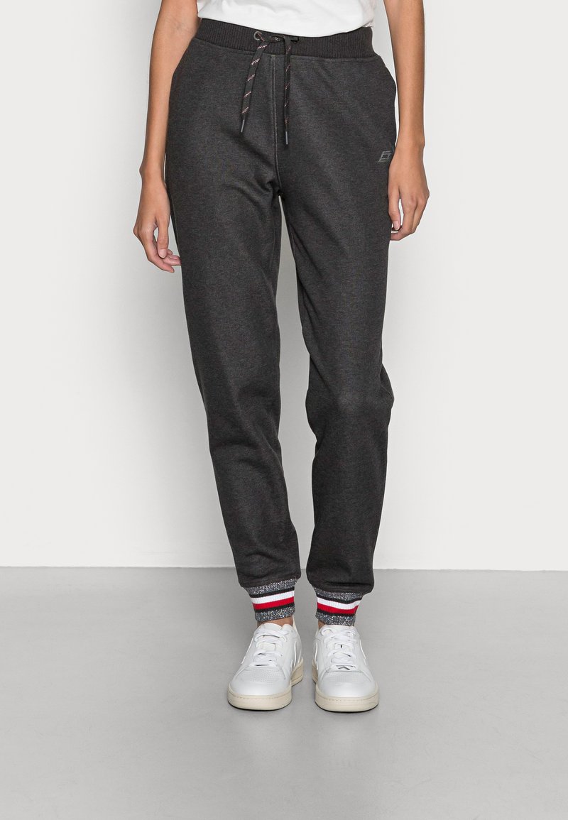 Tommy Hilfiger RELAXED LUREX JOGGER PANT - Calças de fato de treino - dark grey heather