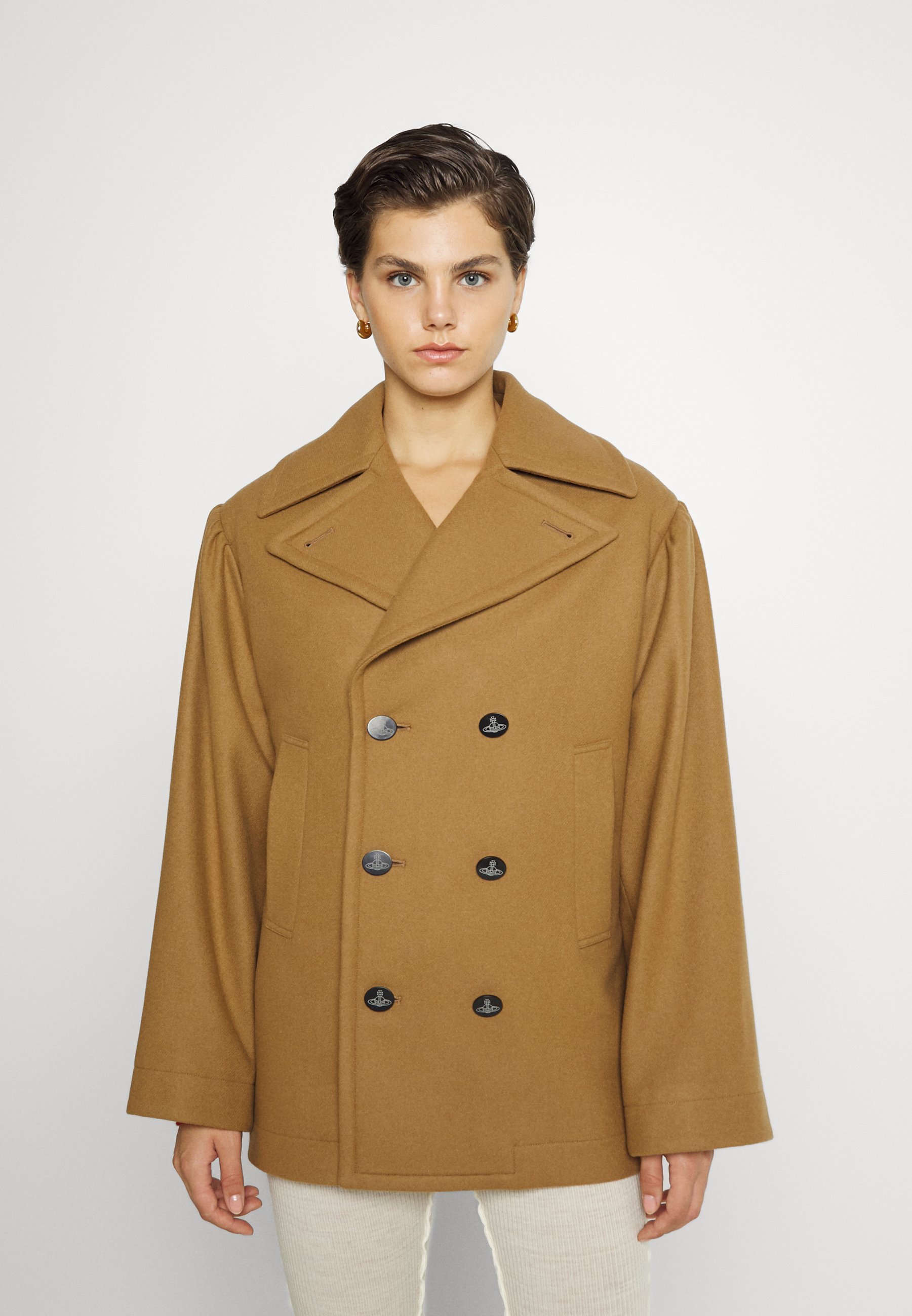 camel peacoat