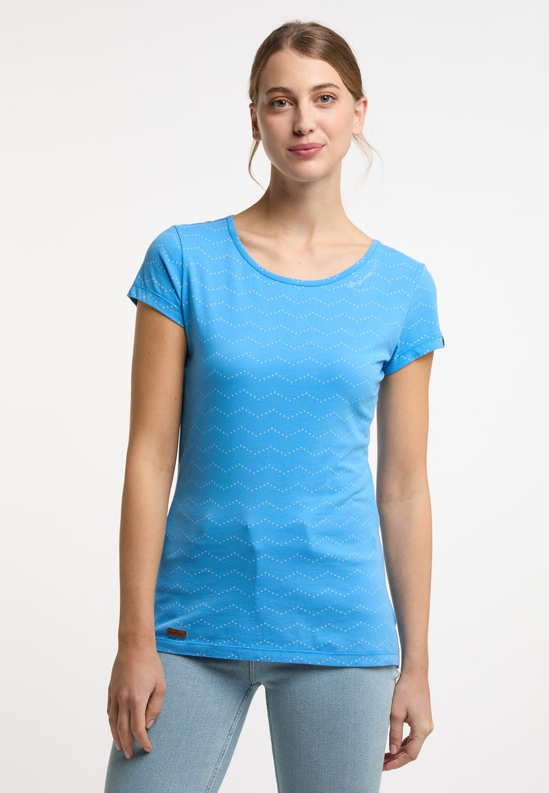 Ragwear ZIG ZAG Tshirt print blue/blauw Zalando.nl