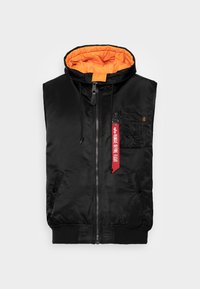 Chaleco Ligero Alpha Industries Para Hombre - Negro, 100% Poliéster