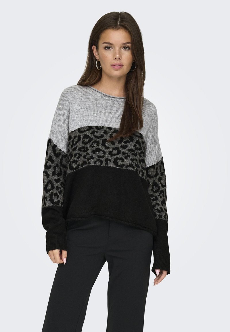ONLY ONLJADE O NECK - Jumper - light grey