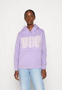 UGG - REY FLUFF LOGO HOODIE - Ikdienas džemperis - purple jade Miniatūras attēls 1