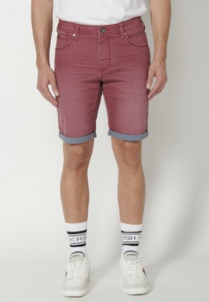 Koroshi BERMUDA STRETCH REGULAR COLORS BERMUDA STRET - Kratke hlače od trapera - granate