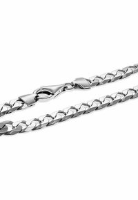 Silversmedskedja med sammanlänkade länkar, med en polerad yta och ett säkert kräftklolås. Designad för hållbarhet och stil.