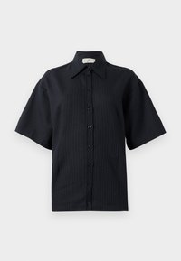 VERSE SHORT SLEEVE PINSTRIPED SHIRT - Button-down blouse - dark navy