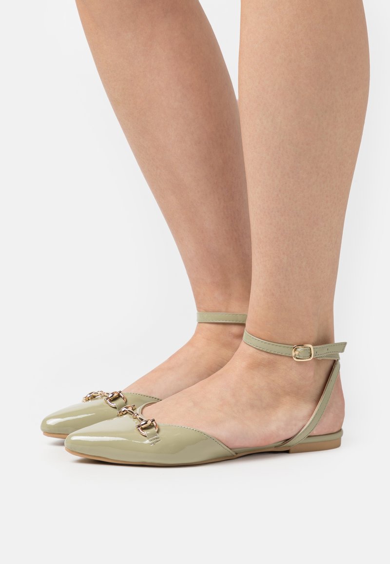 Anna Field Ankle strap ballet pumps khaki Zalando.co.uk