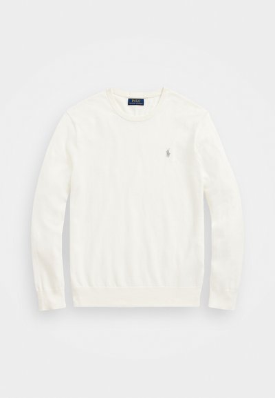 Polo Ralph Lauren COTTON-CASHMERE CREWNECK SWEATER - Jersey de punto - deckwash white