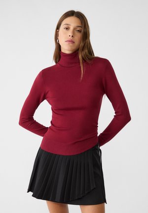 Stradivarius NECK - Jumper - bordeaux