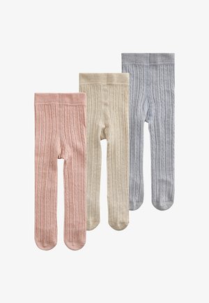 Next, CABLE BABY TIGHTS 3 PACK - Tights - pink and neutral
