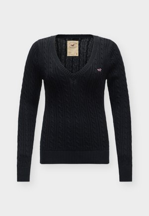 Hollister Co., LS CABLE ICON V NECK - Пуловер - 900